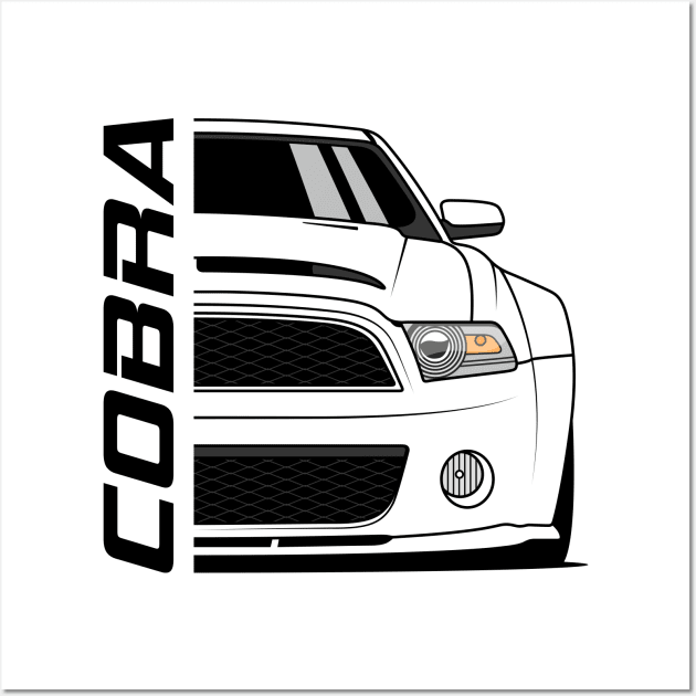 Front Stang Cobra GT 500 Racing Wall Art by GoldenTuners